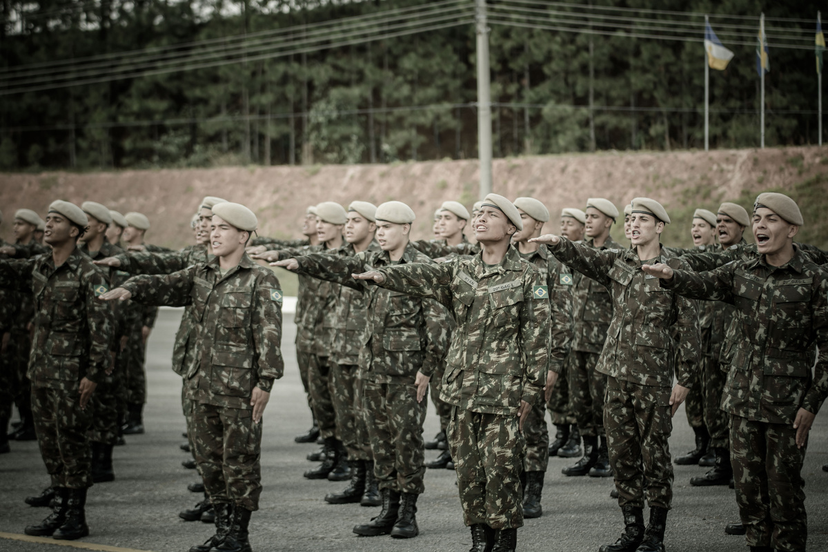 Soldiers Standing and Saluting